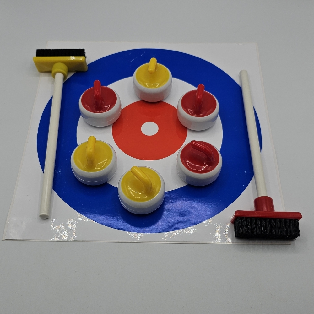Desk Top Curling Set - one stone needs glue